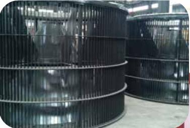 Lamele de clasificare a aerului sunt fabricate din oțel-rezistent la uzură